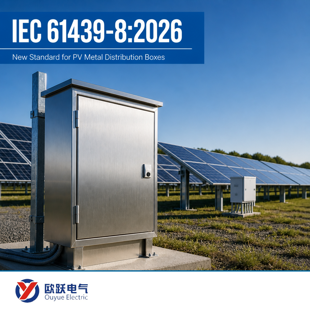 กฎ IEC 61439-8:2026 ใหม่สำหรับกล่องจำหน่ายโลหะ PV